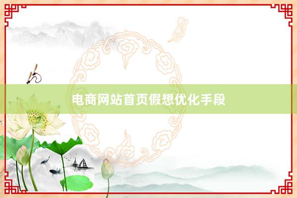 电商网站首页假想优化手段